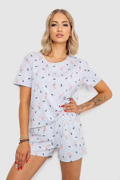 Піжама жіноча, колір сірий, 102R370 L-XL