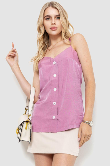 Блуза на бретелях, колір темно-рожевий, 102R215 XL-XXL
