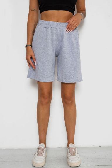 Шорти жіночі однотонні, колір сірий, 238R57820 Ager, XXL, 52, XXL