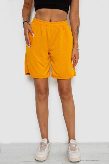 Шорти жіночі однотонні, колір жовтий, 238R57820 Ager, XL, 50, XL