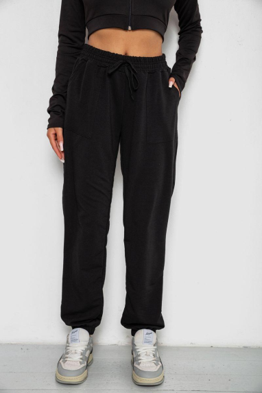 Спортивні штани жіночі, колір чорний, 238R347-5 Ager, XXL, 52, XXL