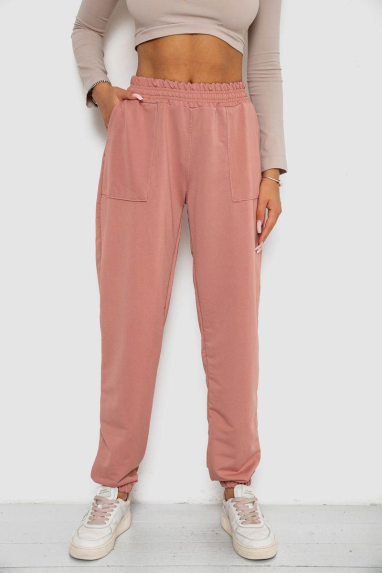 Спортивні штани жіночі, колір пудровий, 238R347-1 XXL
