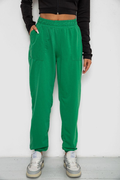 Спортивні штани жіночі, колір зелений, 238R347-1 XXL