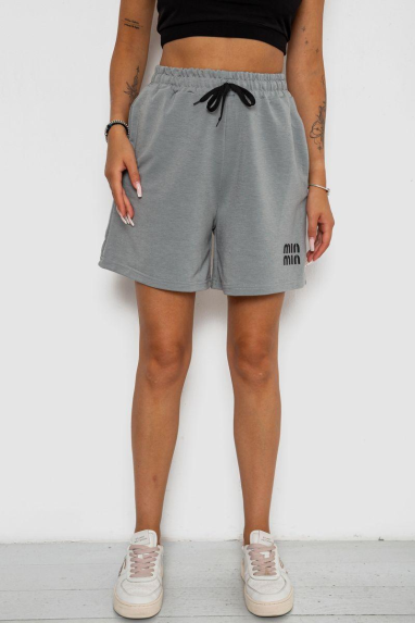 Шорти жіночі з принтом, колір сірий, 238R120 XXL, 52, XXL