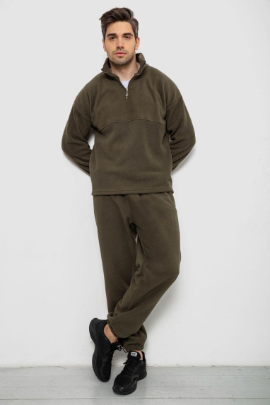 Спортивний костюм чоловічий на флісі, колір хакі, 238R58620 XL, 50, XL