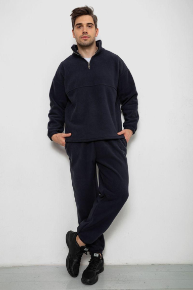 Спортивний костюм чоловічий на флісі, колір синій, 238R58620 XXL, 52, XXL