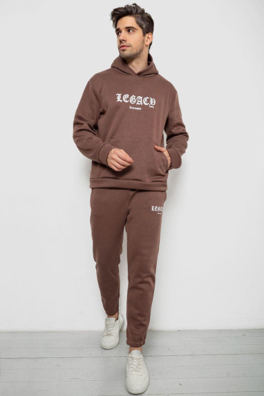 Спортивний костюм чоловічий на флісі, колір мокко, 238R57046 L