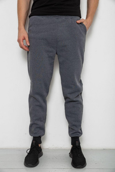 Спортивні чоловічі штани на флісі, колір сірий, 238R56910-5 XL, 50, XL
