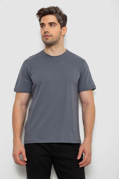 Футболка чоловіча однотонна, колір сірий, 238R155 Ager, 5XL, 58, 5XL