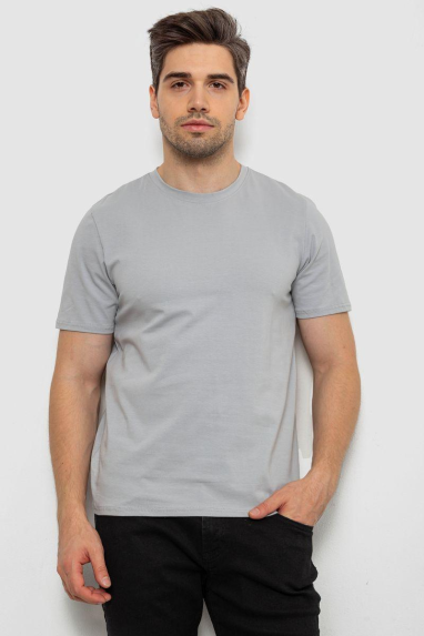 Футболка чоловіча однотонна, колір світло-сірий, 238R155 Ager, XXL, 52, XXL