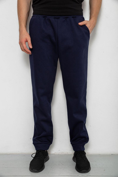 Спортивні штани чоловічі на флісі, колір синій, 238R125 XXL, 52, XXL