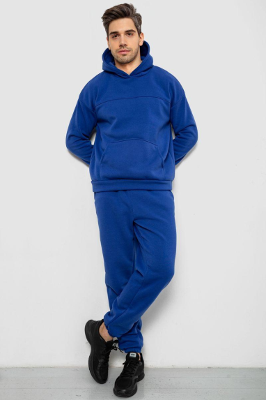 Спортивний костюм чоловічий на флісі, колір синій, 238R029 XXL, 52, XXL