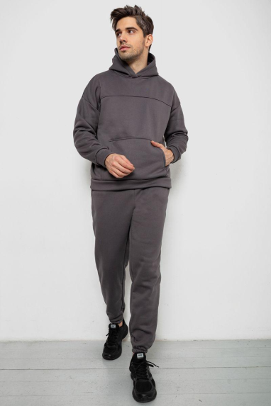 Спортивний костюм чоловічий на флісі, колір сірий, 238R029 XL, 50, XL