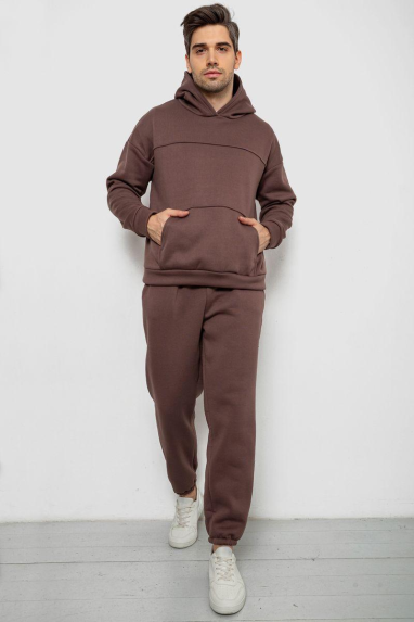Спортивний костюм чоловічий на флісі, колір мокко, 238R029 XL, 50, XL