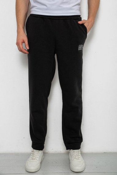 Спортивні чоловічі штани на флісі, колір чорний, 238R01908 XXL