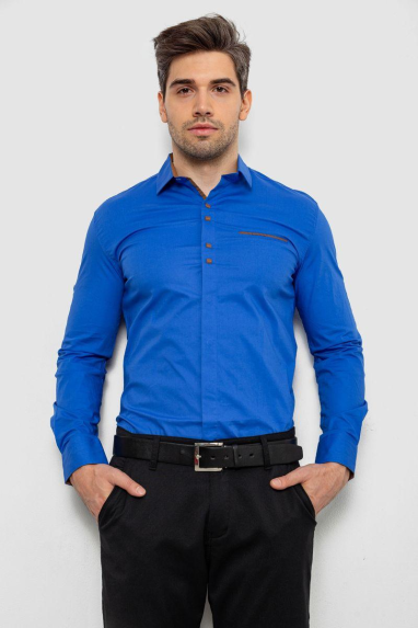 Сорочка чоловіча, колір електрик, 214R7002 XL