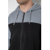 Спортивний костюм чоловічий на флісі, колір чорно-сірий, 244R9140 XL, 50, XL