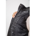 Жилет жіночий однотонний з капюшоном, колір чорний, 244R810 XL, 50, XL