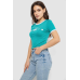 Футболка-топ жіноча з принтом, колір бірюзовий, 244R614 XL, 50, XL