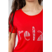 Футболка жіноча з принтом, колір червоний, 244R610 XL, 50, XL