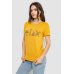 Футболка жіноча з принтом, колір гірчичний, 244R610 XL, 50, XL