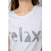 Футболка жіноча з принтом, колір білий, 244R610 XL, 50, XL