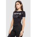 Футболка-топ жіноча з принтом, колір чорний, 244R604 XL, 50, XL
