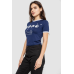 Футболка-топ жіноча з принтом, колір синій, 244R604 XL, 50, XL