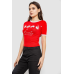 Футболка-топ жіноча з принтом, колір червоний, 244R604 XL, 50, XL