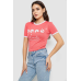 Футболка-топ жіноча з принтом, колір кораловий, 244R604 XL, 50, XL