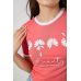 Футболка-топ жіноча з принтом, колір кораловий, 244R604 XL, 50, XL