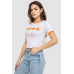 Футболка-топ жіноча з принтом, колір білий, 244R604 XL, 50, XL
