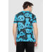 Футболка чоловіча з принтом, колір блакитний, 244R6034 Ager, XL, 50, XL