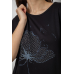 Футболка жіноча з принтом, колір чорний, 244R602 XL, 50, XL