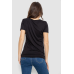 Футболка жіноча з принтом, колір чорний, 244R601 XL, 50, XL