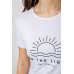 Футболка жіноча з принтом, колір білий, 244R601 XL, 50, XL