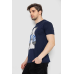 Футболка чоловіча з принтом, колір темно-синій, 244R5996 Ager, XXL, 52, XXL