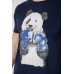 Футболка чоловіча з принтом, колір темно-синій, 244R5996 Ager, XXL, 52, XXL