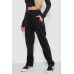 Спортивні штани жіночі на флісе, колір чорний, 244R5173 XL, 50, XL
