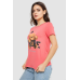 Футболка жіноча з принтом, колір кораловий, 244R509 XL, 50, XL