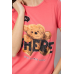 Футболка жіноча з принтом, колір кораловий, 244R509 XL, 50, XL