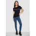 Футболка жіноча з принтом, колір чорний, 244R508 XL, 50, XL