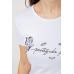Футболка жіноча з принтом, колір білий, 244R508 XL, 50, XL