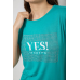 Футболка жіноча з принтом, колір бірюзовий, 244R507 XL, 50, XL