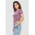 Футболка-топ жіноча з принтом, колір сливовий, 244R504 XL, 50, XL