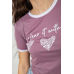 Футболка-топ жіноча з принтом, колір сливовий, 244R504 XL, 50, XL