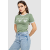 Футболка-топ жіноча з принтом, колір оливковий, 244R504 XL, 50, XL