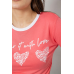 Футболка-топ жіноча з принтом, колір кораловий, 244R504 XL, 50, XL