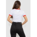 Футболка-топ жіноча з принтом, колір білий, 244R504 XL, 50, XL