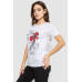 Футболка жіноча з принтом, колір білий, 244R503 XL, 50, XL